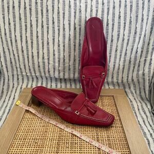 Sempre Di Red Mules, Size 6.5